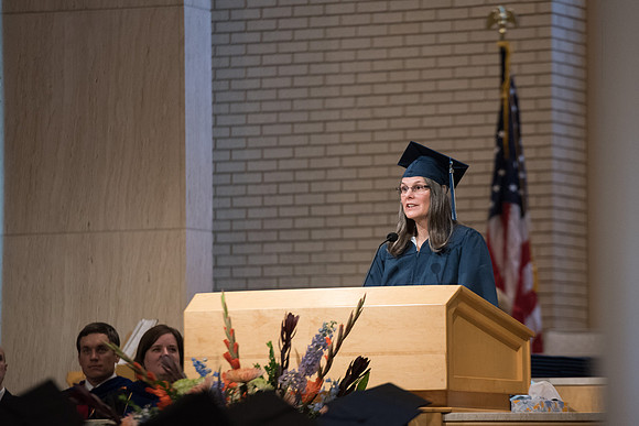 BYU-Idaho graduate during the Interdisciplinary Studies Convocation. Cynthia Mouritsen. Jul 2018