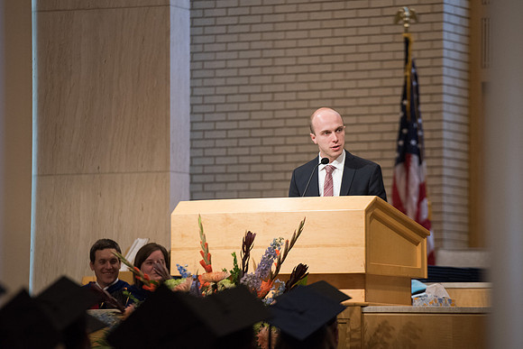 BYU-Idaho graduate during the Interdisciplinary Studies Convocation. Alessandro Baielli. Jul 2018