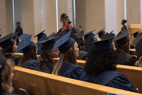 BYU-Idaho graduates and their families and friends during the Interdisciplinary Studies Convocation. Jul 2018