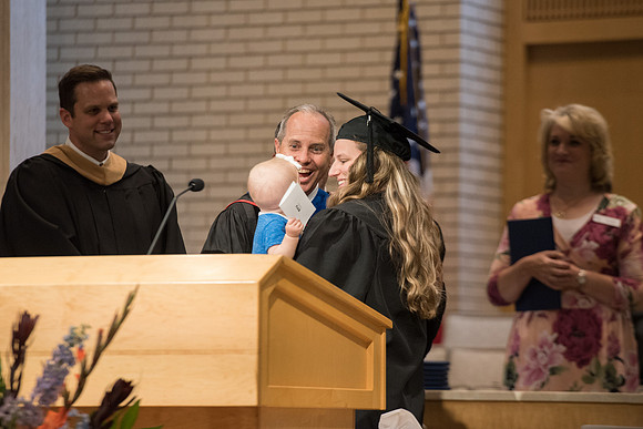 BYU-Idaho graduates and their families and friends during the Interdisciplinary Studies Convocation. Jul 2018