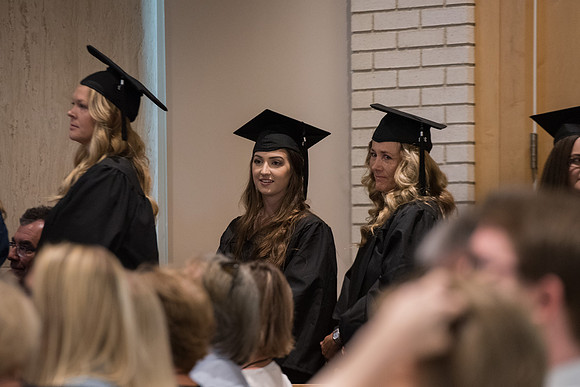 BYU-Idaho graduates and their families and friends during the Interdisciplinary Studies Convocation. Jul 2018