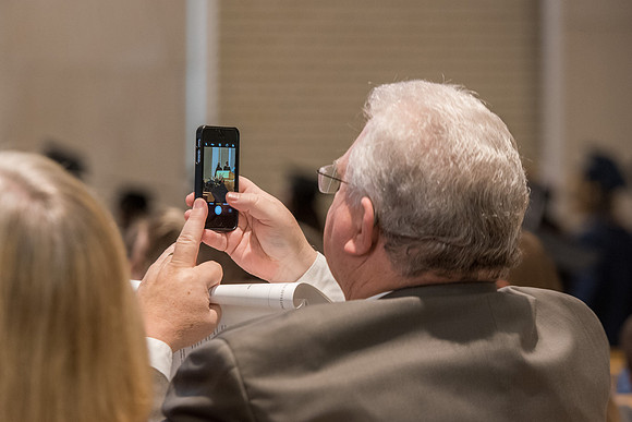 BYU-Idaho graduates and their families and friends during the Interdisciplinary Studies Convocation. Jul 2018