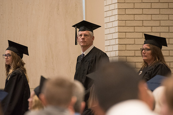 BYU-Idaho graduates and their families and friends during the Interdisciplinary Studies Convocation. Jul 2018