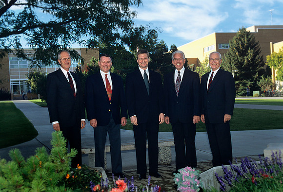 Brent Kinghorn, Don Bird, Pres. David A. Bednar, Jim Smyth and Mack Shirley.