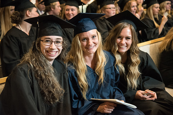 Graduates gather for the Convocation of the Home and Family in the Taylor Chapel.