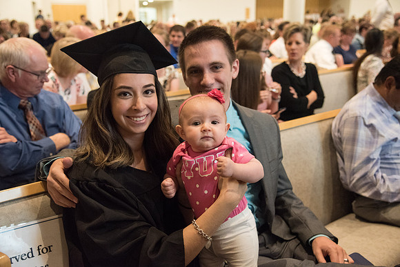 Graduates gather for the Convocation of the Home and Family in the Taylor Chapel.
