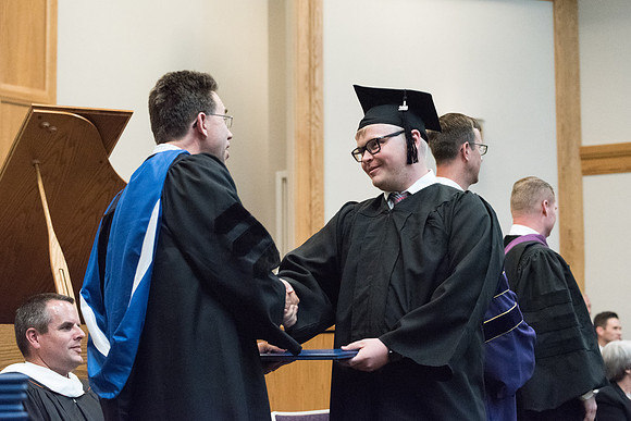 Graduates receive their Diploma at Convocation of the Sociology and Social Work/Psychology in the Hinckley Chapel. July 2018