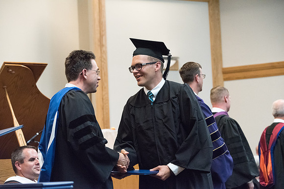 Graduates receive their Diploma at Convocation of the Sociology and Social Work/Psychology in the Hinckley Chapel. July 2018