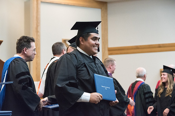 Graduates receive their Diploma at Convocation of the Sociology and Social Work/Psychology in the Hinckley Chapel. July 2018