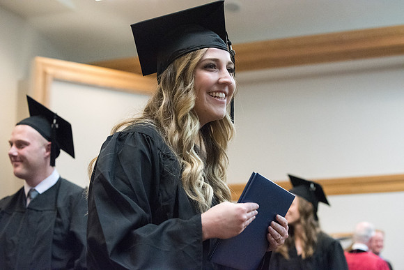 Graduates receive their Diploma at Convocation of the Sociology and Social Work/Psychology in the Hinckley Chapel. July 2018