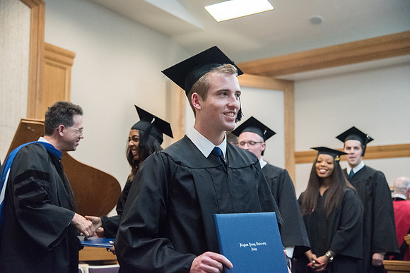Graduates receive their Diploma at Convocation of the Sociology and Social Work/Psychology in the Hinckley Chapel. July 2018