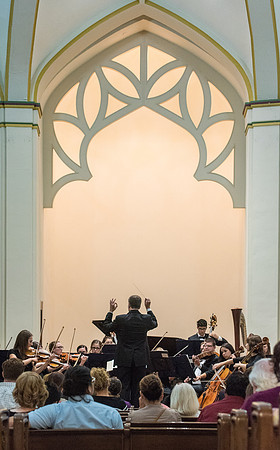 BYU-Idaho Orchestra made up of 24 talented musicians tours the Great Lakes region under direction of Dr. Dallin Hansen. Concert in Rockford, Illinois at the Mendelsohn Performing Arts Center.