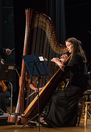 BYU-Idaho Orchestra made up of 24 talented musicians tours the Great Lakes region under direction of Dr. Dallin Hansen. Concert in Des Moines, Iowa at the Central Campus High School Auditorium.