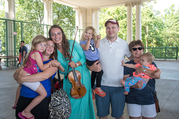 BYU-Idaho Orchestra made up of 24 talented musicians tours the Great Lakes region under direction of Dr. Dallin Hansen. Concert at Como Park in St Paul Minnesota.
