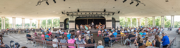 BYU-Idaho Orchestra made up of 24 talented musicians tours the Great Lakes region under direction of Dr. Dallin Hansen. concert at Como Park in St Paul Minnesota.