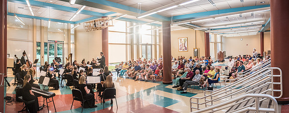 BYU-Idaho Orchestra made up of 24 talented musicians tours the Great Lakes region under direction of Dr. Dallin Hansen. Concert at University Wisconsin, Marshfield.