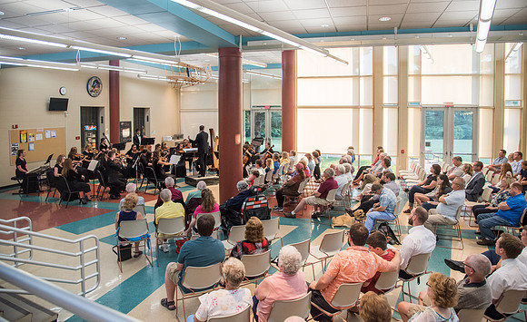 BYU-Idaho Orchestra made up of 24 talented musicians tours the Great Lakes region under direction of Dr. Dallin Hansen. Concert at University Wisconsin, Marshfield.