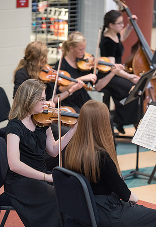 BYU-Idaho Orchestra made up of 24 talented musicians tours the Great Lakes region under direction of Dr. Dallin Hansen. Concert at University Wisconsin, Marshfield.