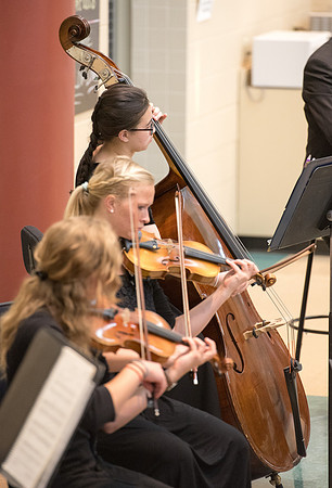 BYU-Idaho Orchestra made up of 24 talented musicians tours the Great Lakes region under direction of Dr. Dallin Hansen. Concert at University Wisconsin, Marshfield.