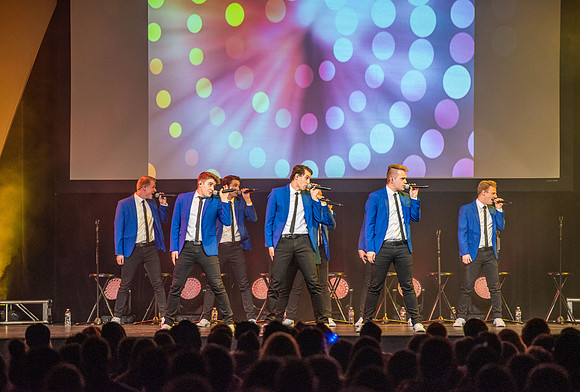 Vocal Point performs during Power to Become, held in the Hart Auditorium.