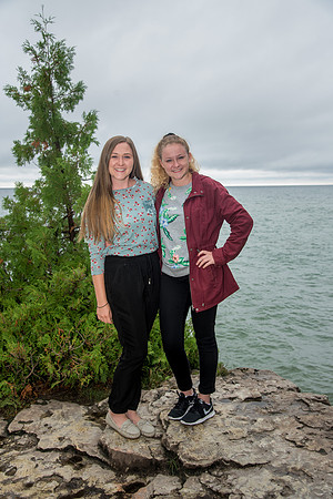 Scenic drive along the Lake Michigan and Green Bay peninsula in Wisconsin.