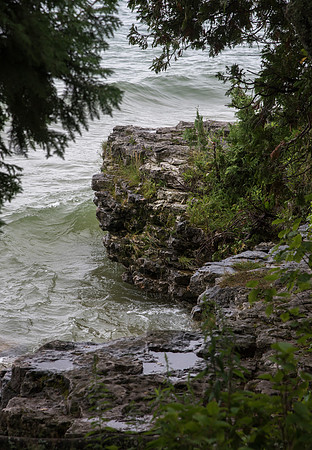 Scenic drive along the Lake Michigan and Green Bay peninsula in Wisconsin.