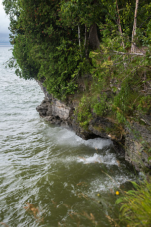 Scenic drive along the Lake Michigan and Green Bay peninsula in Wisconsin.