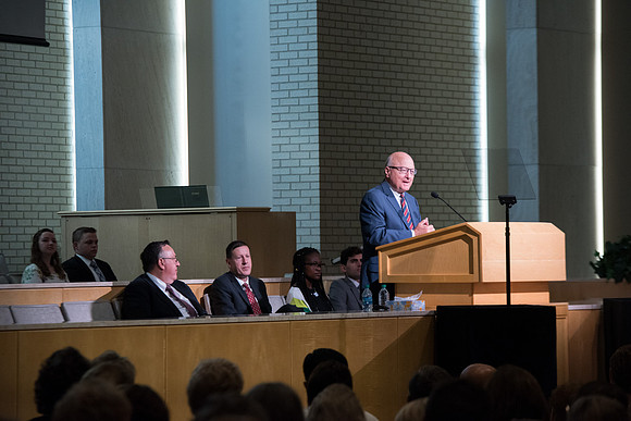 Opening Session with keynote speaker, Dean Hughes in the Taylor Chapel.