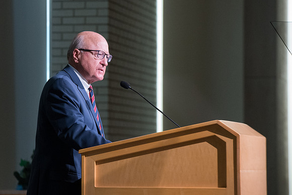 Opening Session with keynote speaker, Dean Hughes in the Taylor Chapel.