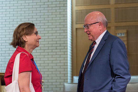 Meet and greet with Dean Hughes at the Opening Session of Education Week in the Taylor Chapel.
