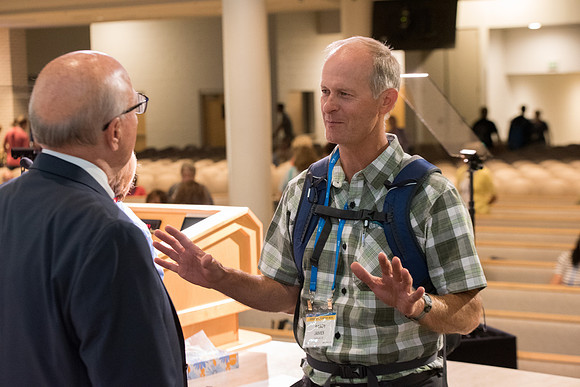 Meet and greet with Dean Hughes at the Opening Session of Education Week in the Taylor Chapel.