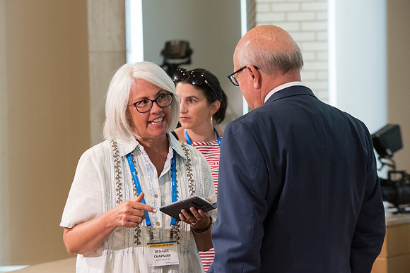 Meet and greet with Dean Hughes at the Opening Session of Education Week in the Taylor Chapel.