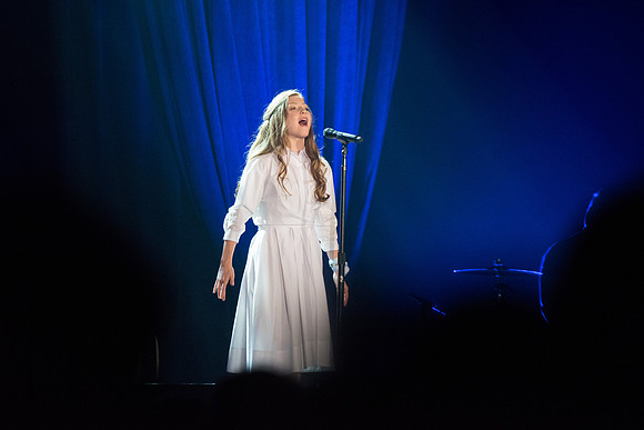 Lexi Walker performs for Education Week, Center Stage Concert in the Hart Auditorium.