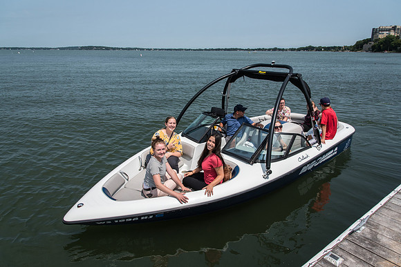 boat rides on Lake Mendota at Madison, Wisconsin.