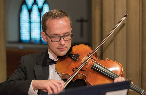 BYU-Idaho Orchestra made up of 24 talented musicians tours the Great Lakes region under direction of Dr. Dallin Hansen. Concert at the Grace Episcopal Church in Madison, Wisconsin.