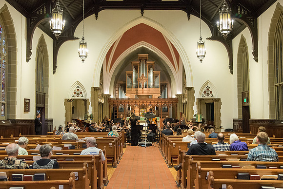 BYU-Idaho Orchestra made up of 24 talented musicians tours the Great Lakes region under direction of Dr. Dallin Hansen. Concert at the Grace Episcopal Church in Madison, Wisconsin.