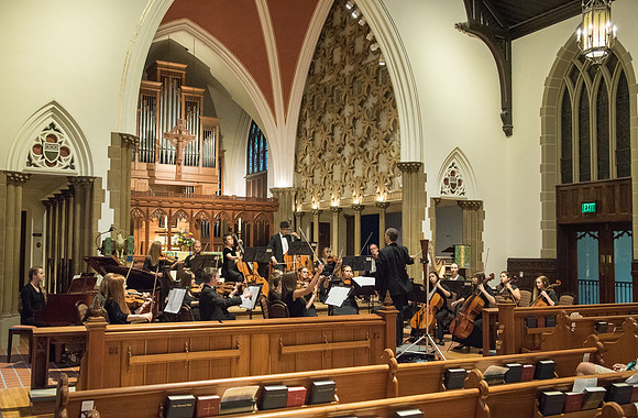 BYU-Idaho Orchestra made up of 24 talented musicians tours the Great Lakes region under direction of Dr. Dallin Hansen. Concert at the Grace Episcopal Church in Madison, Wisconsin.