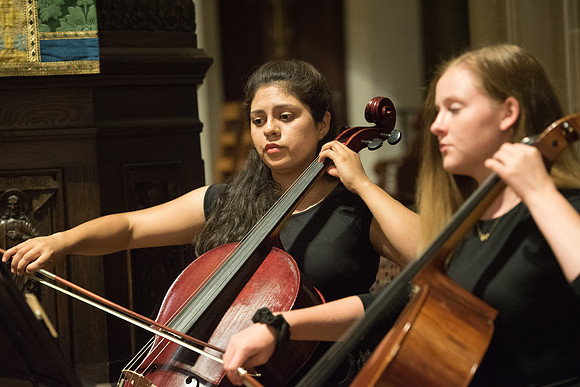 BYU-Idaho Orchestra made up of 24 talented musicians tours the Great Lakes region under direction of Dr. Dallin Hansen. Concert at the Grace Episcopal Church in Madison, Wisconsin.