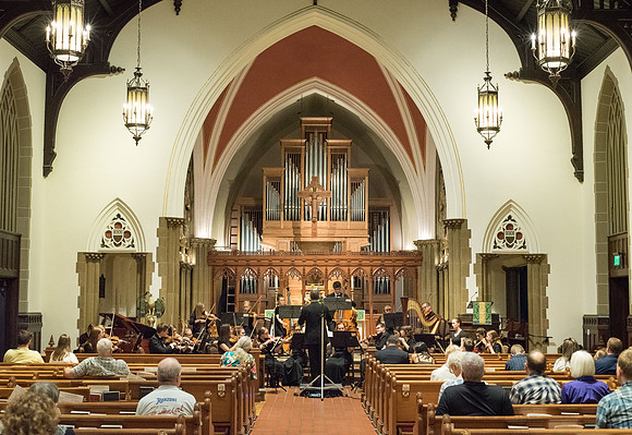 BYU-Idaho Orchestra made up of 24 talented musicians tours the Great Lakes region under direction of Dr. Dallin Hansen. Concert at the Grace Episcopal Church in Madison, Wisconsin.