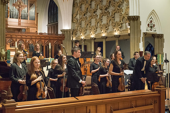 BYU-Idaho Orchestra made up of 24 talented musicians tours the Great Lakes region under direction of Dr. Dallin Hansen. Concert at the Grace Episcopal Church in Madison, Wisconsin.