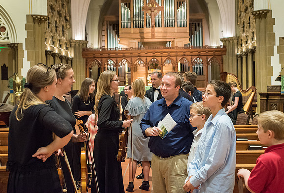 BYU-Idaho Orchestra made up of 24 talented musicians tours the Great Lakes region under direction of Dr. Dallin Hansen. Concert at the Grace Episcopal Church in Madison, Wisconsin.