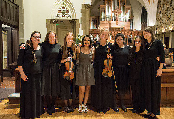BYU-Idaho Orchestra made up of 24 talented musicians tours the Great Lakes region under direction of Dr. Dallin Hansen. Concert at the Grace Episcopal Church in Madison, Wisconsin.