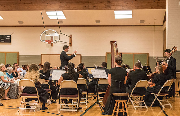 BYU-Idaho Orchestra made up of 24 talented musicians tours the Great Lakes region under direction of Dr. Dallin Hansen. Concert at Milwaukee South LDS Stake Center in Hales Corner, Wisconsin.