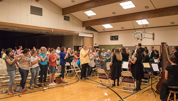BYU-Idaho Orchestra made up of 24 talented musicians tours the Great Lakes region under direction of Dr. Dallin Hansen. Concert at Milwaukee South LDS Stake Center in Hales Corner, Wisconsin.