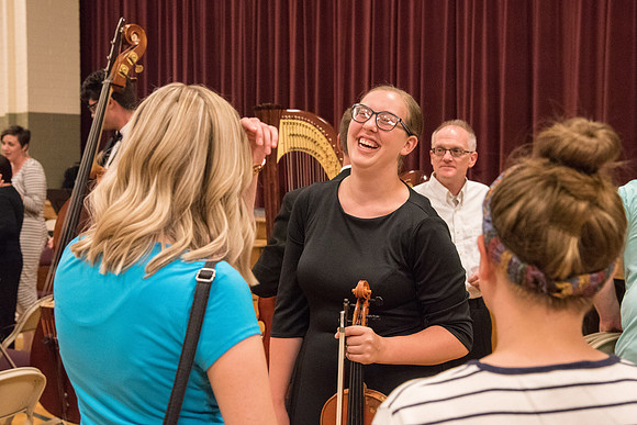 BYU-Idaho Orchestra made up of 24 talented musicians tours the Great Lakes region under direction of Dr. Dallin Hansen. Concert at Milwaukee South LDS Stake Center in Hales Corner, Wisconsin.