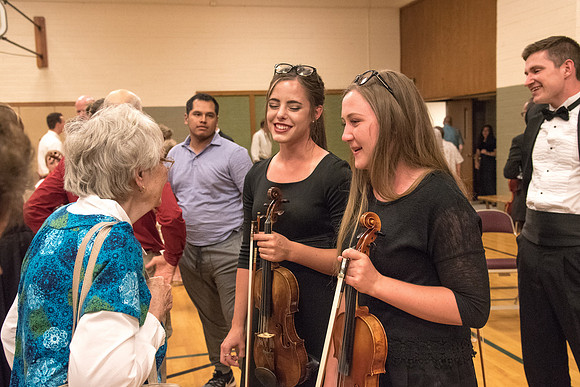 BYU-Idaho Orchestra made up of 24 talented musicians tours the Great Lakes region under direction of Dr. Dallin Hansen. Concert at Milwaukee South LDS Stake Center in Hales Corner, Wisconsin.