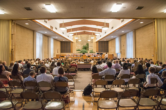 BYU-Idaho Orchestra made up of 24 talented musicians tours the Great Lakes region under direction of Dr. Dallin Hansen. Fireside at the Naperville, Illinois Stake Center.