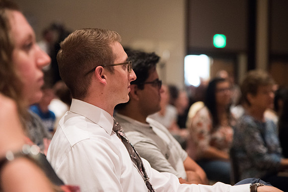 BYU-Idaho students at the Summer Devotional. Guest speaker Steve Price. Aug 2018