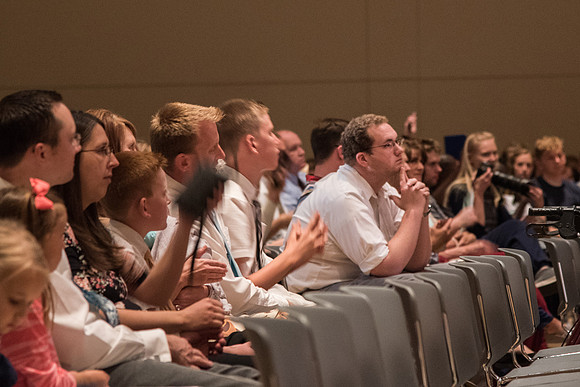 BYU-Idaho students at the Summer Devotional. Guest speaker Steve Price. Aug 2018