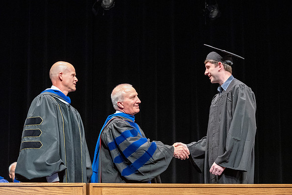 Graduates during convocation of the College of Physical Sciences and Engineering.
